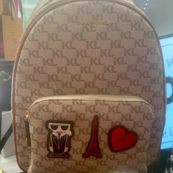 Karl Lagerfeld | Bags | Karl Lagerfeld Backpack Logo Brown  display picture 2
